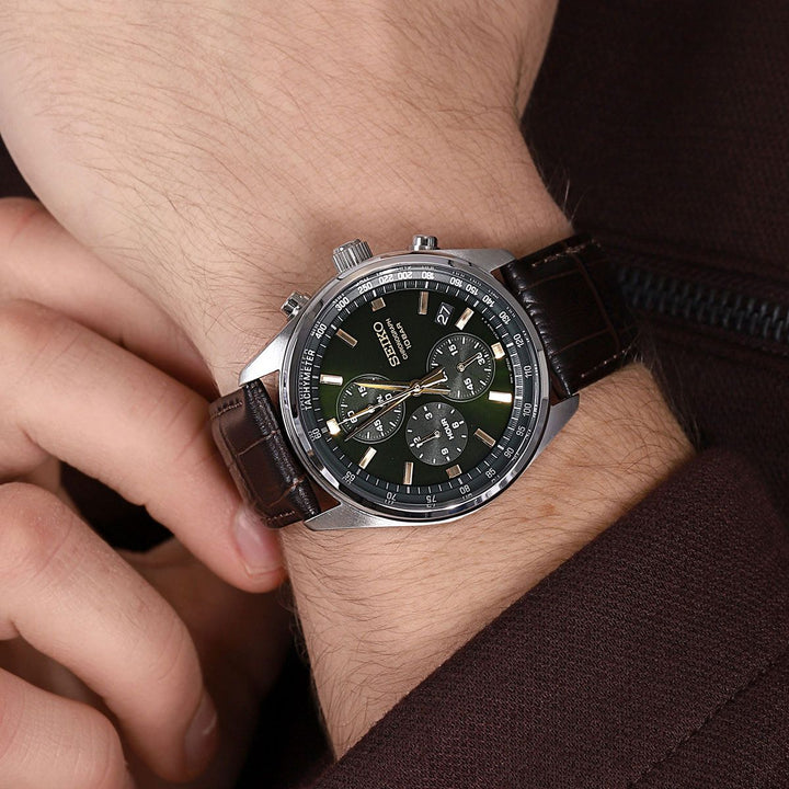 SEIKO CHRONOGRAPH SSB385P1 QUARTZ MEN WATCH