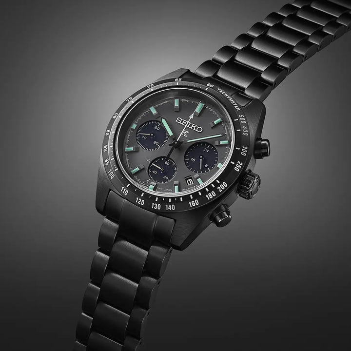 SEIKO PROSPEX SSC917P1 BLACK SERIES "NIGHT SPEEDTIMER" SOLAR CHRONOGRAPH MEN WATCH