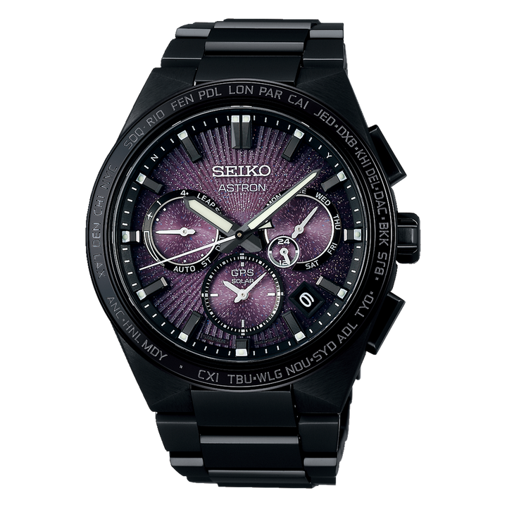 SEIKO ASTRON SSH123J1 "SUPER NOVA" LIMITED EDITION GPS SOLAR 5X53 DUAL-TIME MEN WATCH