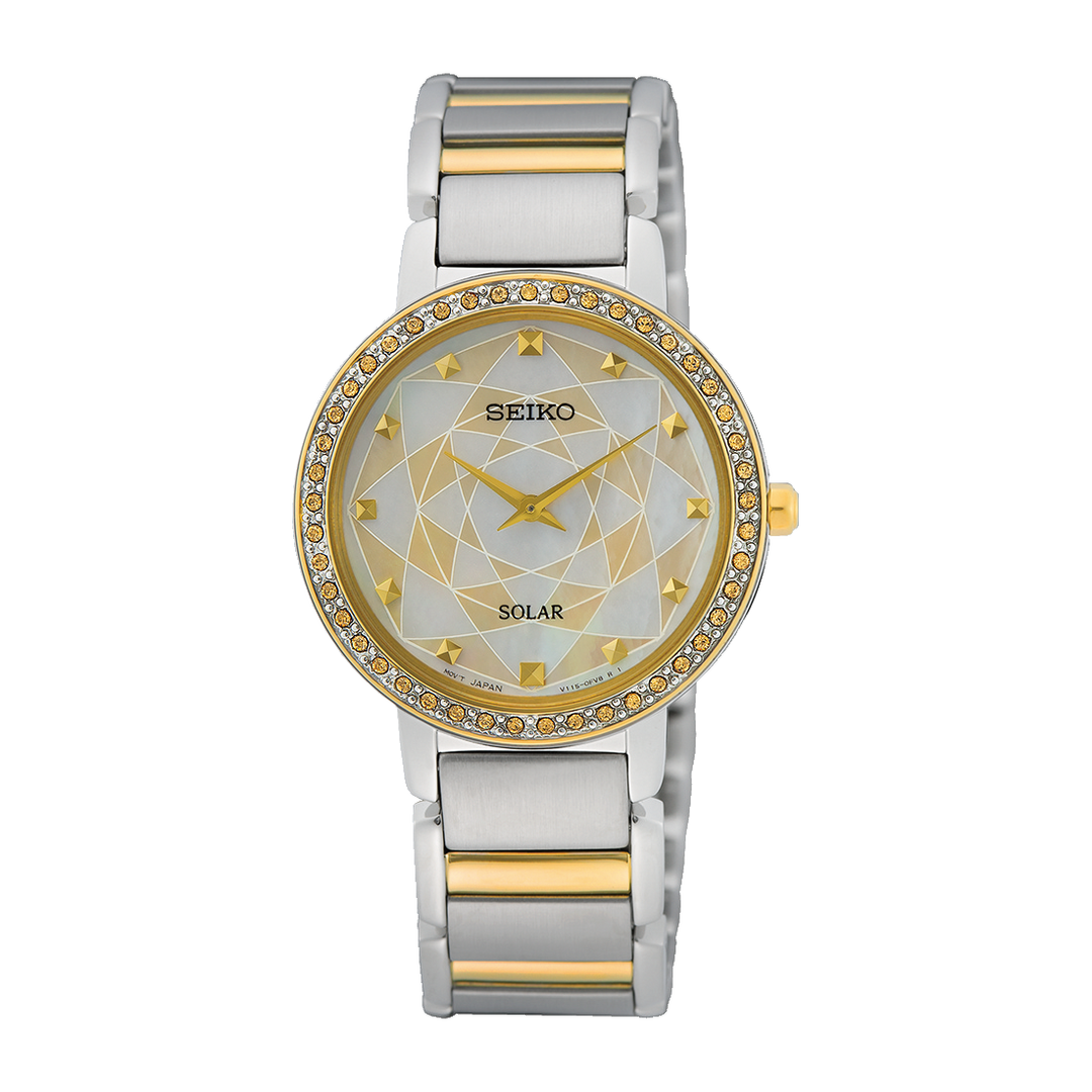 SEIKO SUP454P1 SOLAR 2 HANDS WOMEN WATCH