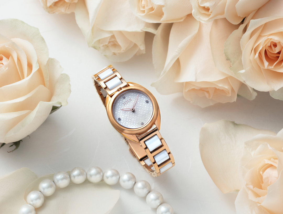 SOLVIL ET TITUS RING & KNOT W06-03172-003 2 HANDS QUARTZ WOMEN WATCH