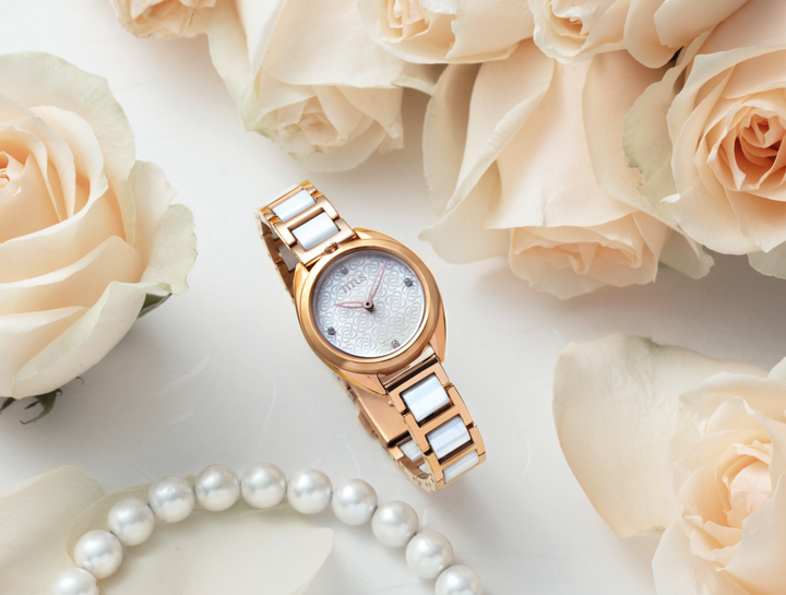 SOLVIL ET TITUS RING & KNOT W06-03172-003 2 HANDS QUARTZ WOMEN WATCH