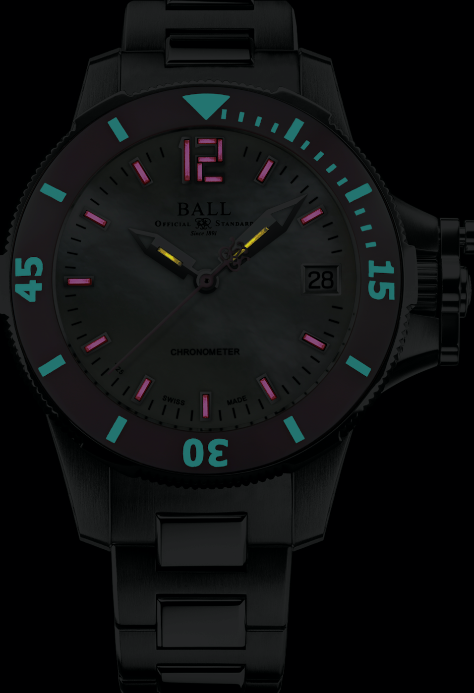 BALL ENGINEER HYDROCARBON DL2016B-S3CAJ-WH CERAMIC MIDSIZE WOMEN WATCH