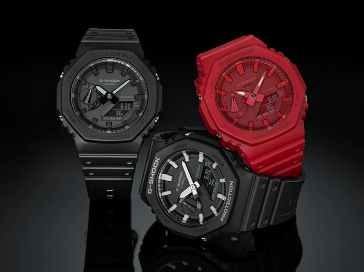 CASIO G-SHOCK GA-2100-4ADR STANDARD ANALOG-DIGITAL RED WATCH CITY CHAIN – City Chain Singapore G-SHOCK GA-2100
