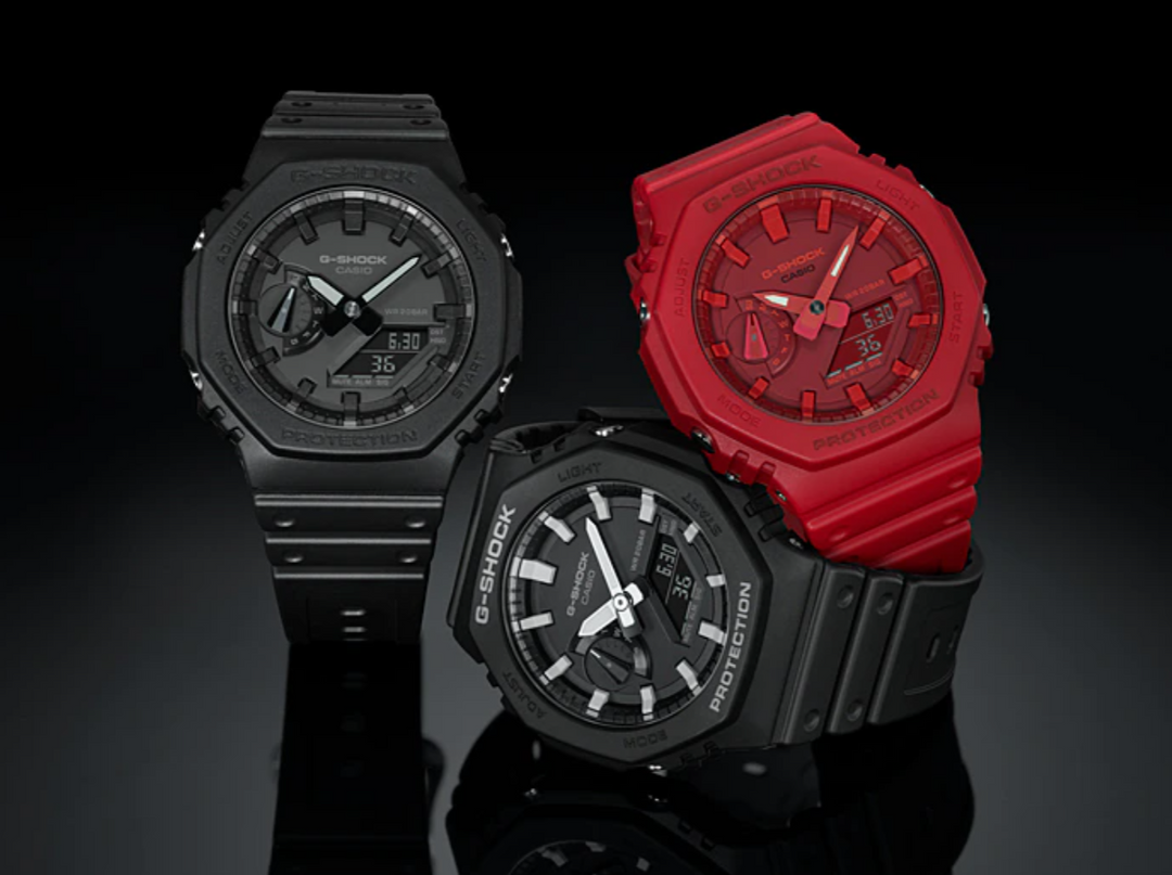 CASIO G-SHOCK GA-2100-4ADR STANDARD ANALOG-DIGITAL RED WATCH