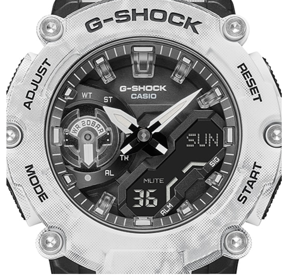 CASIO G-SHOCK GA-2200GC-7ADR SPECIAL COLOUR MODELS WHITE WATCH