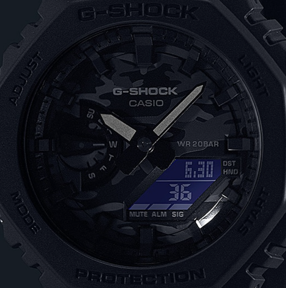 CASIO G-SHOCK GA-2100CA-8ADR SPECIAL COLOUR MODELS BLACK WATCH