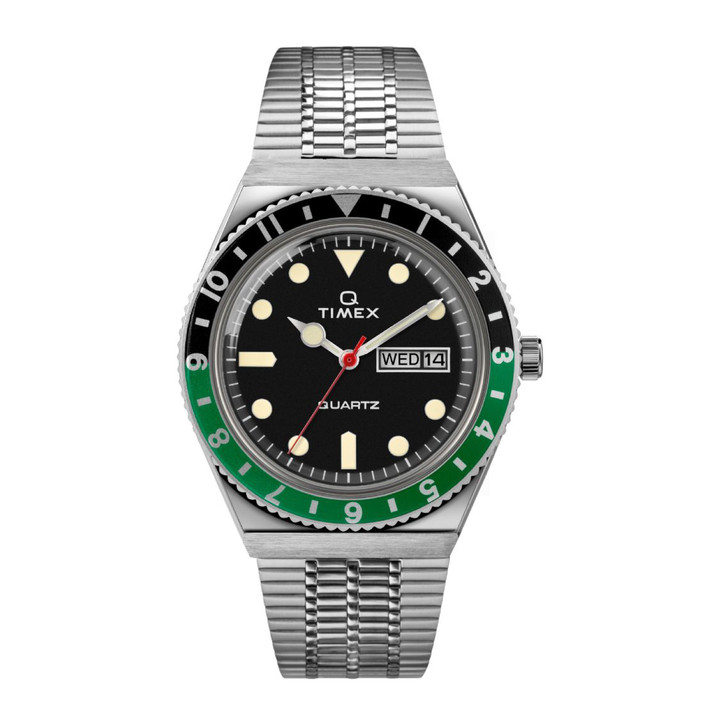 Q TIMEX REISSUE QUARTZ 3 HANDS DATE MEN WATCH
