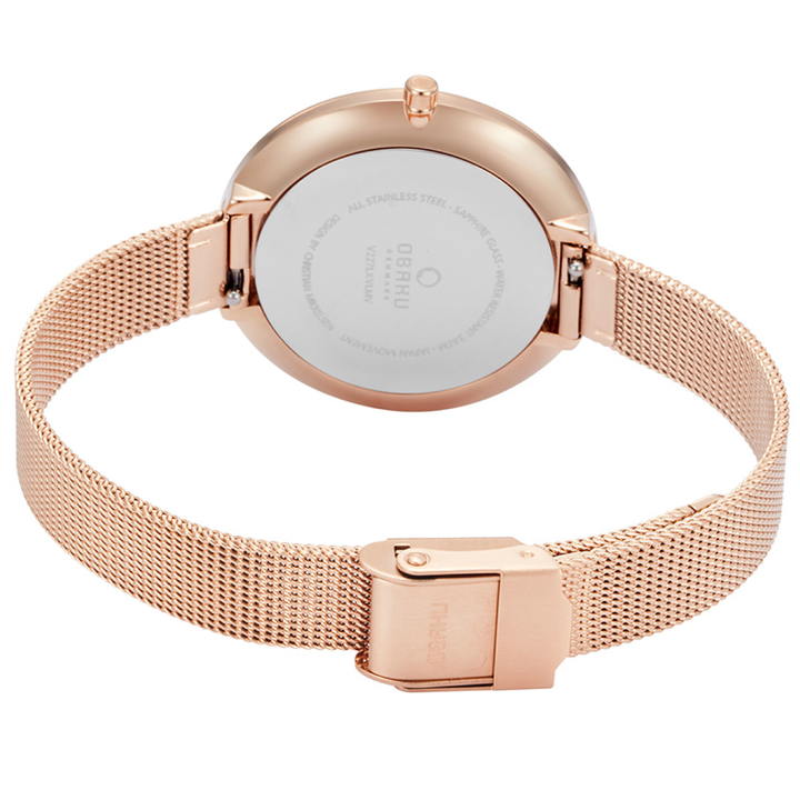 OBAKU DOK AZURE MESH STAINLESS STEEL WOMEN WATCH