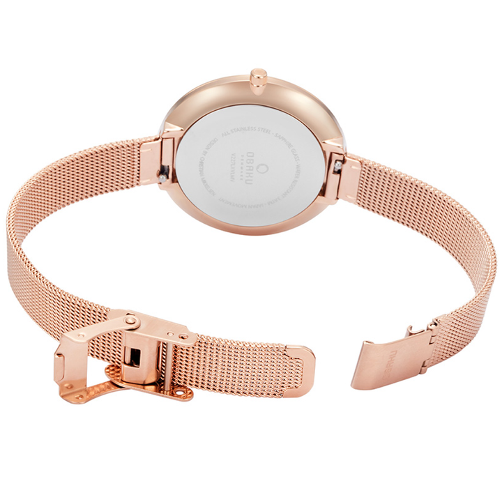 OBAKU DOK AZURE MESH STAINLESS STEEL WOMEN WATCH