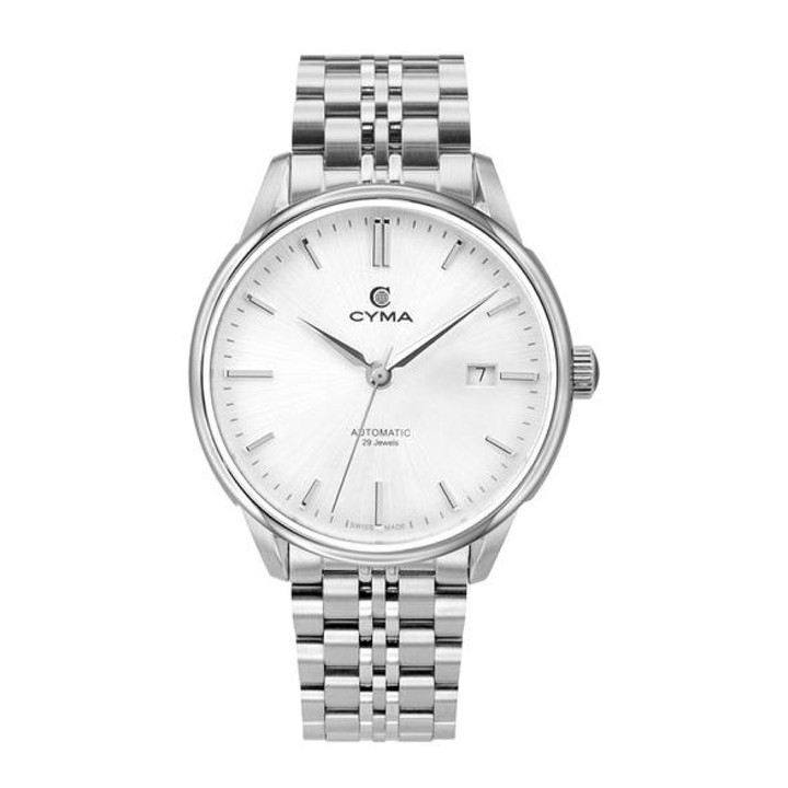 CYMA CLASSIC AUTOMATIC SILVER STAINLESS STEEL MEN WATCH