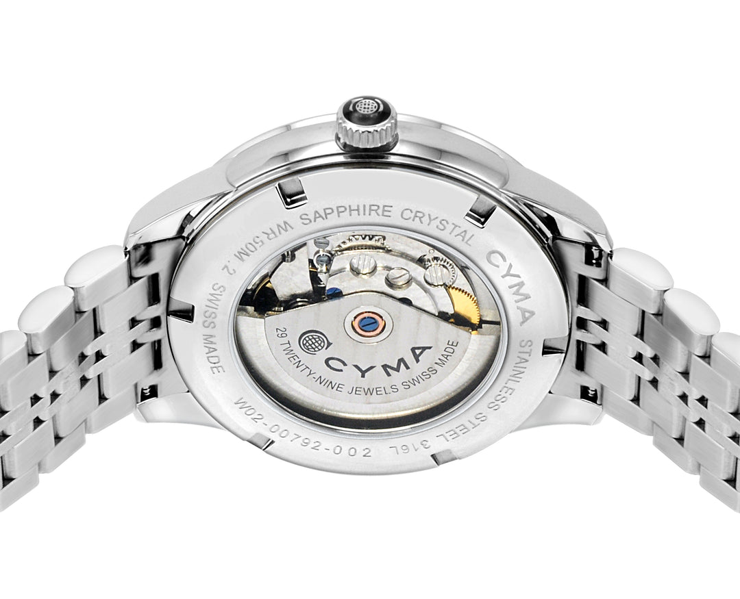 CYMA CLASSIC AUTOMATIC SILVER STAINLESS STEEL MEN WATCH