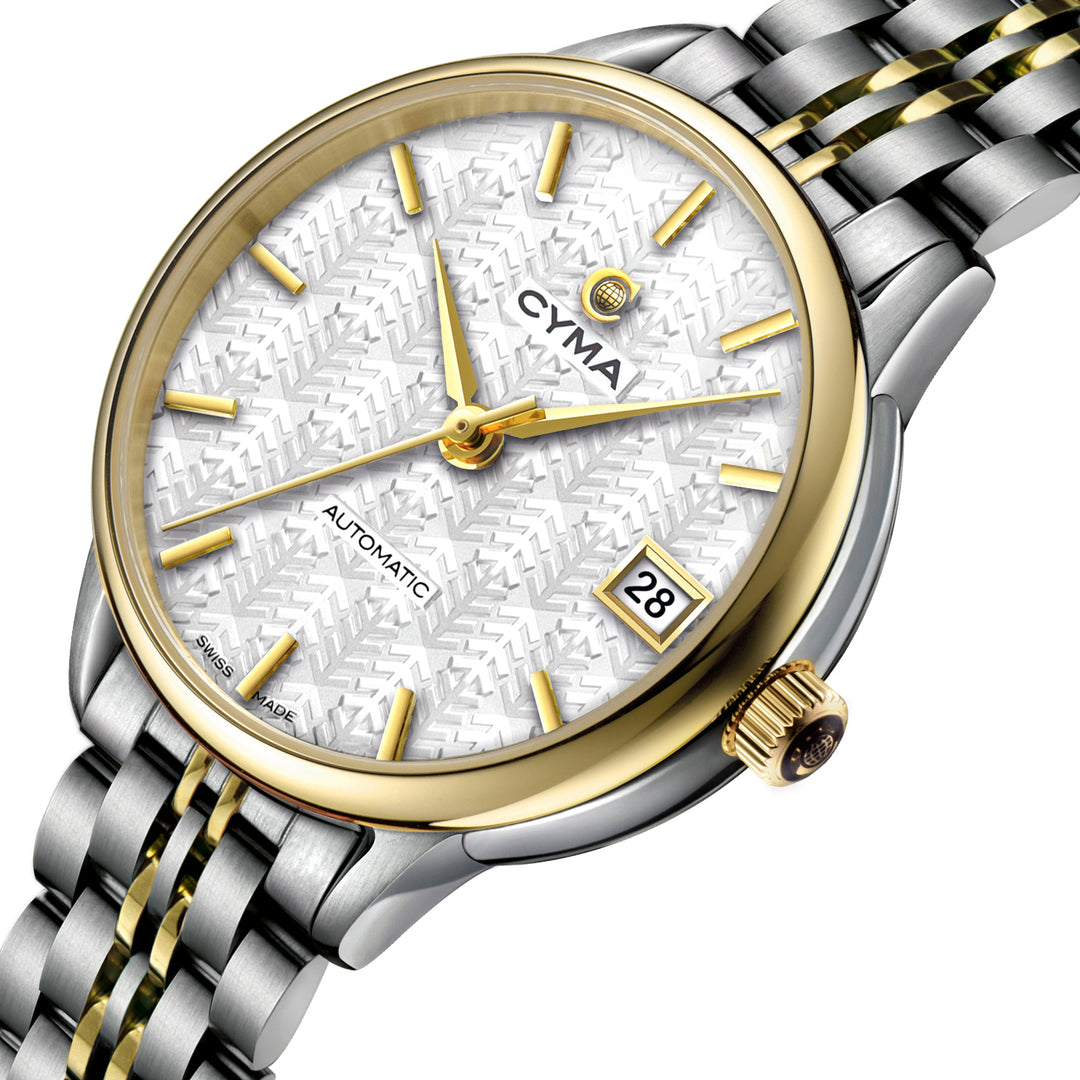 CYMA CLASSIC W02-00798-001 AUTOMATIC STAINLESS STEEL TWO-TONE WOMEN WATCH