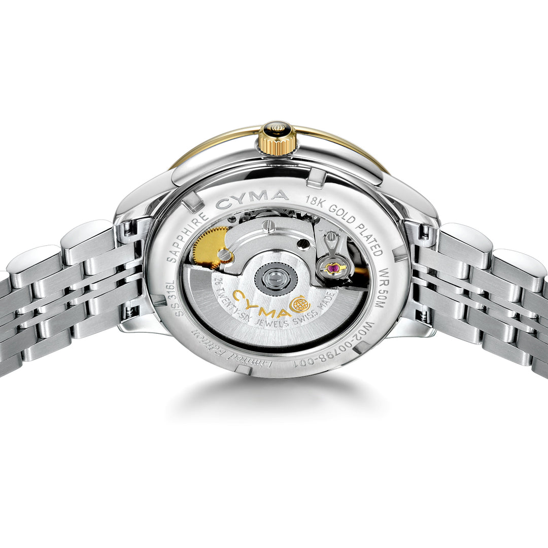 CYMA CLASSIC W02-00798-001 AUTOMATIC STAINLESS STEEL TWO-TONE WOMEN WATCH