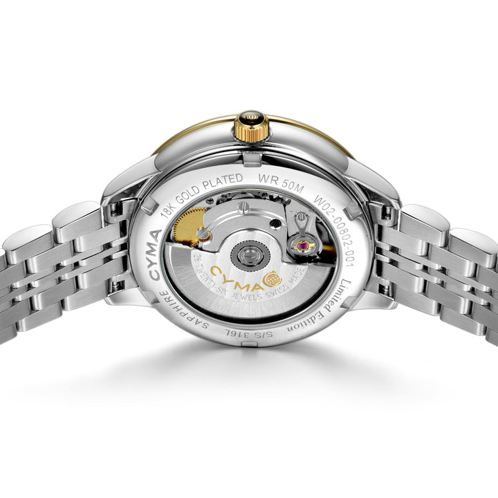 CYMA CLASSIC W02-00802-001 AUTOMATIC STAINLESS STEEL TWO-TONE WOMEN WATCH
