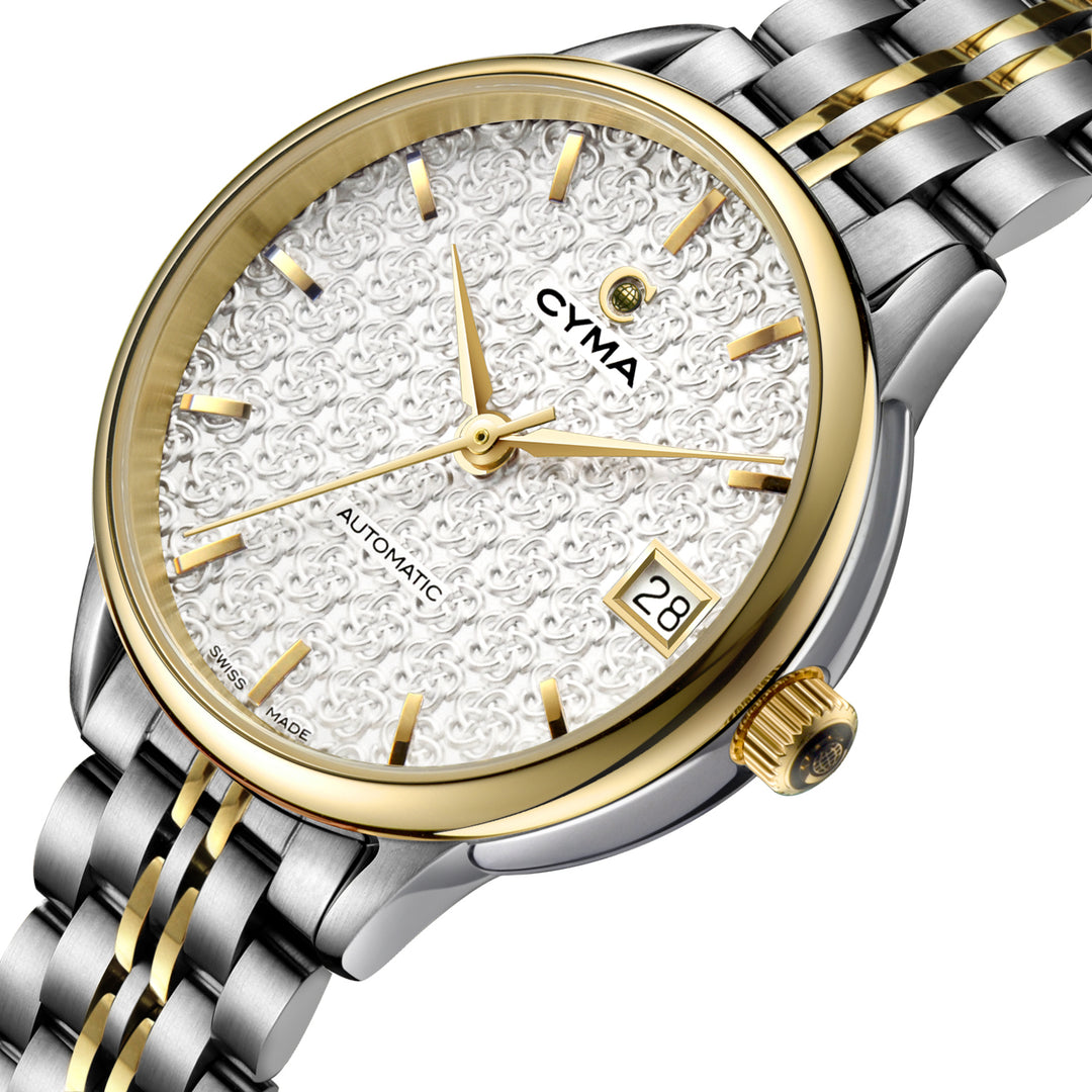 CYMA CLASSIC W02-00802-001 AUTOMATIC STAINLESS STEEL TWO-TONE WOMEN WATCH
