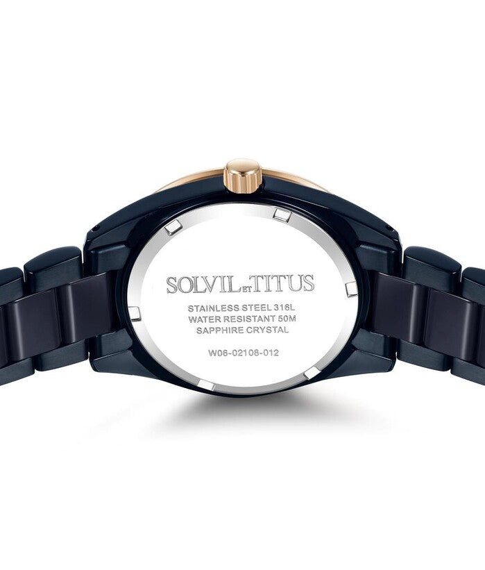 SOLVIL ET TITUS PERSE W06-02108-012 MULTI-FUNCTION QUARTZ WOMEN WATCH