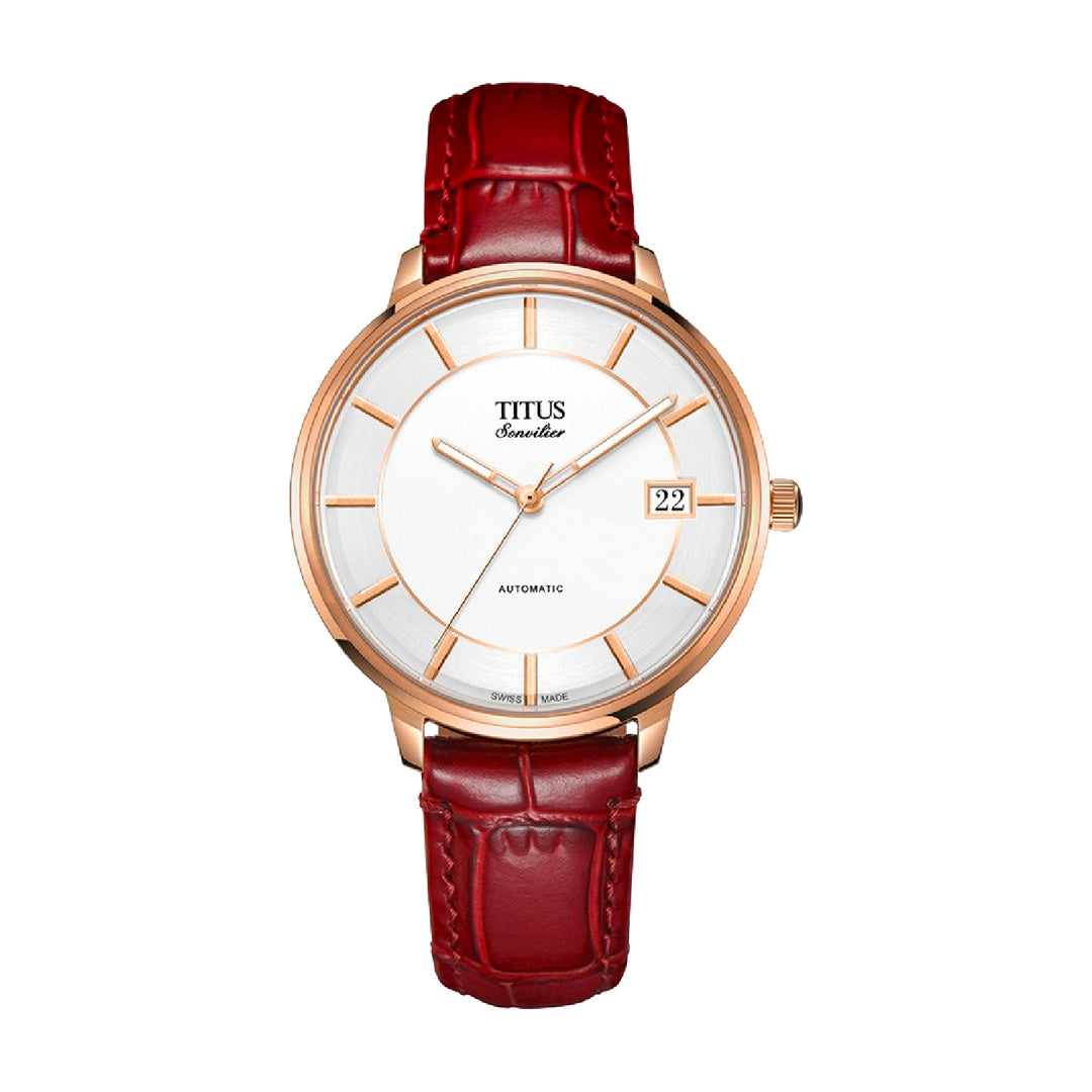 SOLVIL ET TITUS SONVILIER W06-03181-004 3 HANDS DATE AUTOMATIC WOMEN WATCH