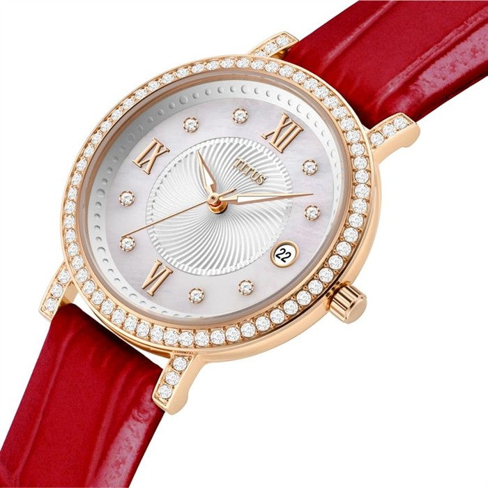 SOLVIL ET TITUS CHANDELIER W06-03191-004 3 HANDS DATE QUARTZ WOMEN WATCH