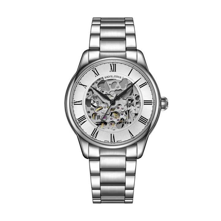 SOLVIL ET TITUS CLASSIC W06-03234-001 3 HANDS AUTOMATIC MEN WATCH