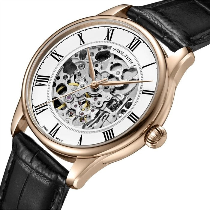 SOLVIL ET TITUS CLASSIC W06-03234-003 3 HANDS AUTOMATIC MEN WATCH