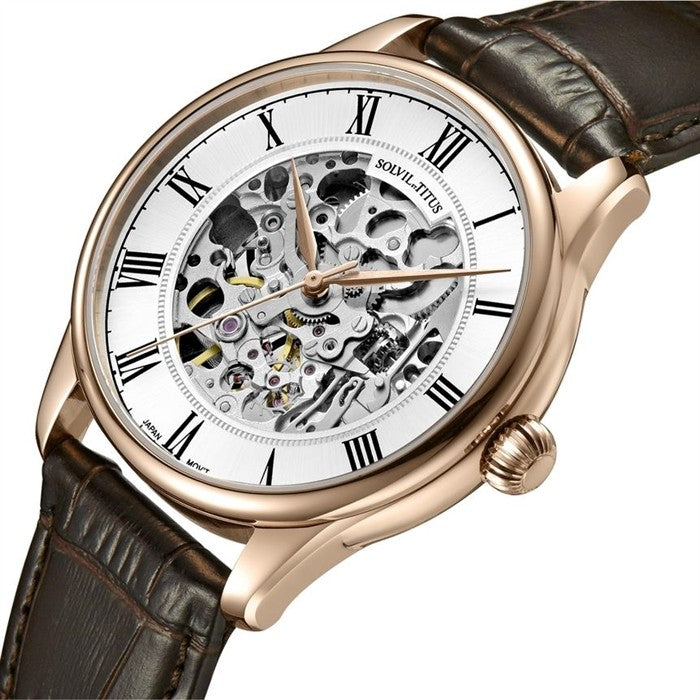 SOLVIL ET TITUS EXQUISITE W06-03234-004 3 HANDS AUTOMATIC MEN WATCH