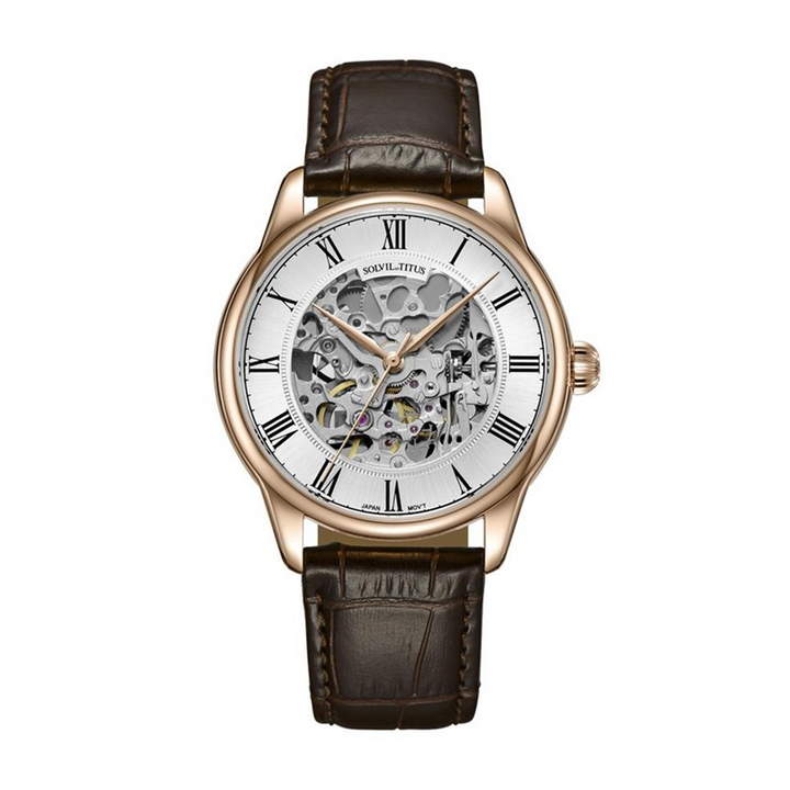 SOLVIL ET TITUS EXQUISITE W06-03234-004 3 HANDS AUTOMATIC MEN WATCH