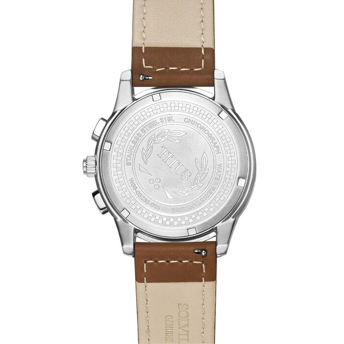 SOLVIL ET TITUS BRAVO W06-03236-018 CHRONOGRAPH  QUARTZ LEATHER MEN WATCH