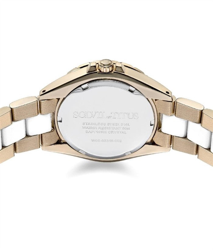 SOLVIL ET TITUS PERSE W06-03248-002 MULTI-FUNCTION QUARTZ WOMEN WATCH