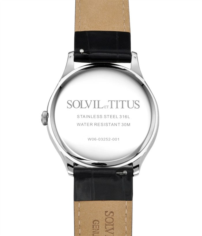 SOLVIL ET TITUS CLASSICIST W06-03252-001 3 HANDS DATE QUARTZ MEN WATCH