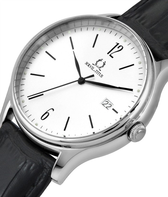 SOLVIL ET TITUS CLASSICIST W06-03252-001 3 HANDS DATE QUARTZ MEN WATCH
