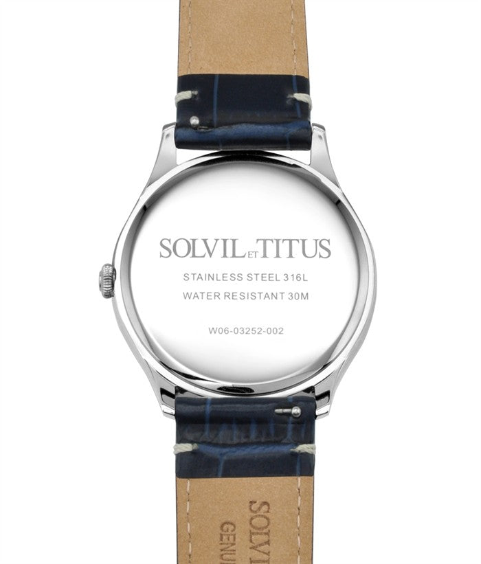 SOLVIL ET TITUS CLASSICIST W06-03252-002 3 HANDS DATE QUARTZ MEN WATCH