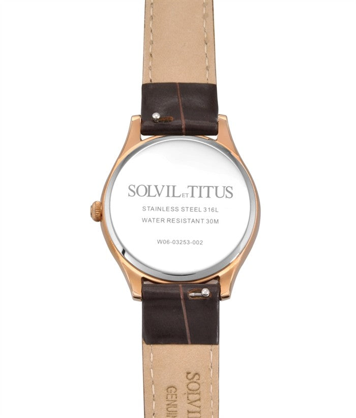 SOLVIL ET TITUS CLASSICIST W06-03253-002 3 HANDS DATE QUARTZ WOMEN WATCH