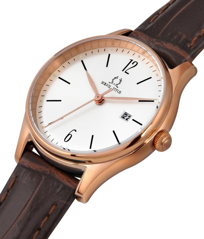 SOLVIL ET TITUS CLASSICIST W06-03253-002 3 HANDS DATE QUARTZ WOMEN WATCH