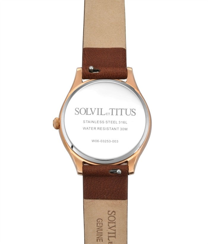 SOLVIL ET TITUS CLASSICIST W06-03253-003 3 HANDS DATE QUARTZ WOMEN WATCH