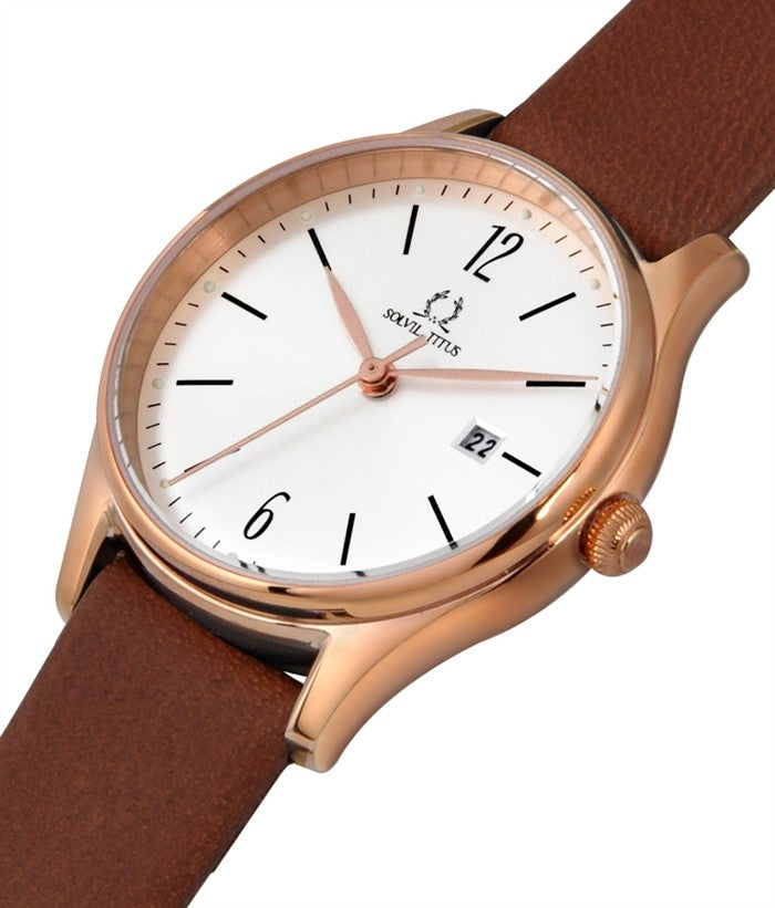 SOLVIL ET TITUS CLASSICIST W06-03253-003 3 HANDS DATE QUARTZ WOMEN WATCH
