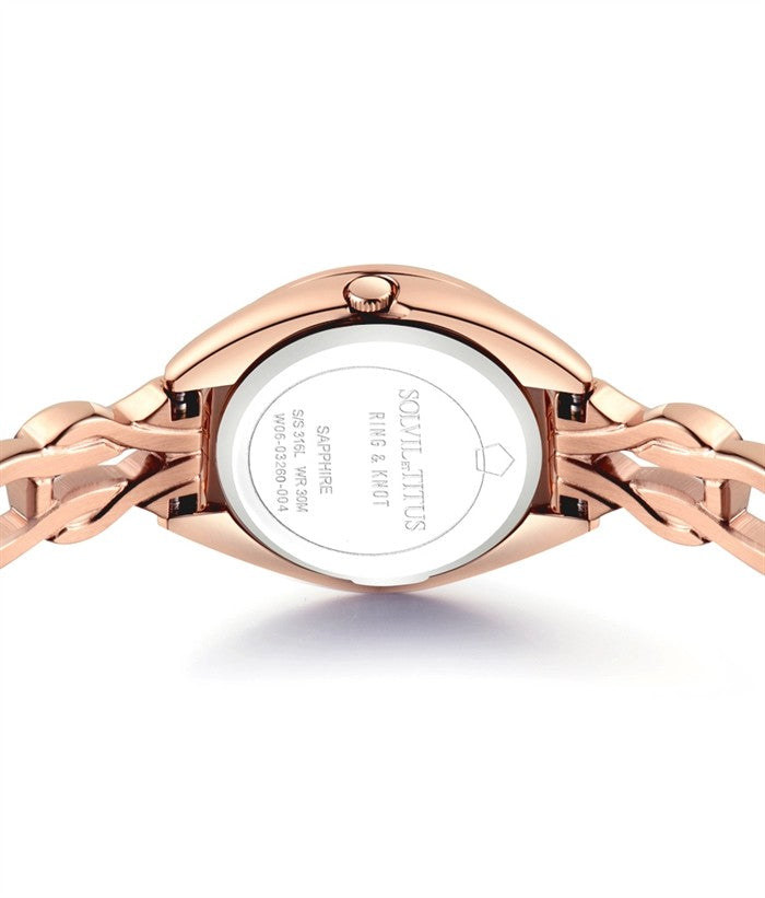 SOLVIL ET TITUS RING & KNOT W06-03260-004 2 HANDS QUARTZ WOMEN WATCH