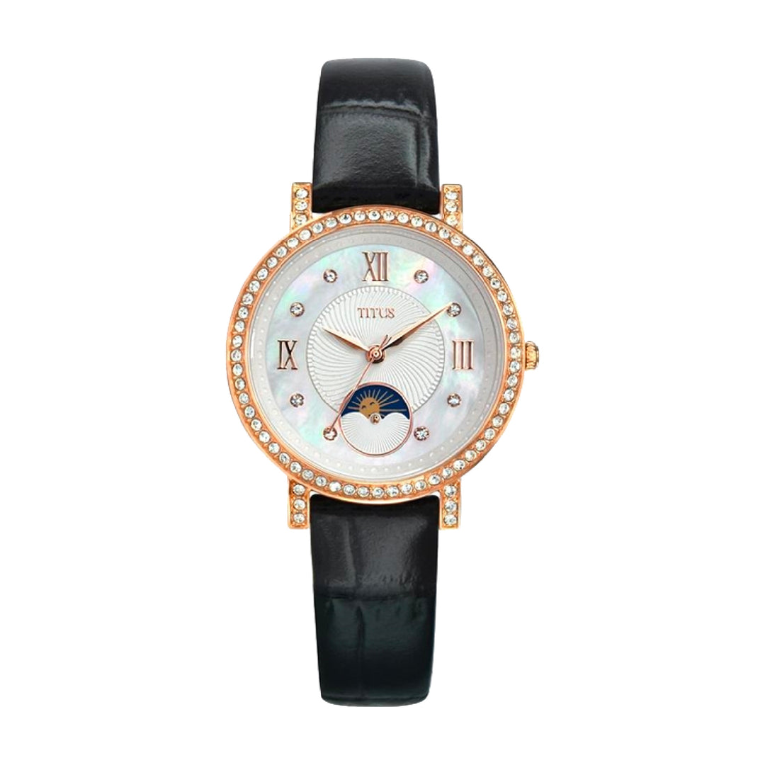 SOLVIL ET TITUS CHANDELIER W06-03261-003 3 HANDS WITH DAY NIGHT INDICATOR QUARTZ WOMEN WATCH