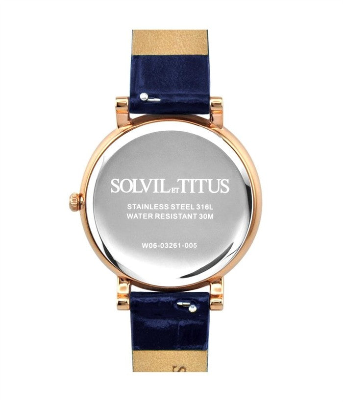 SOLVIL ET TITUS CHANDELIER W06-03261-005 3 HANDS WITH DAY NIGHT INDICATOR QUARTZ WOMEN WATCH