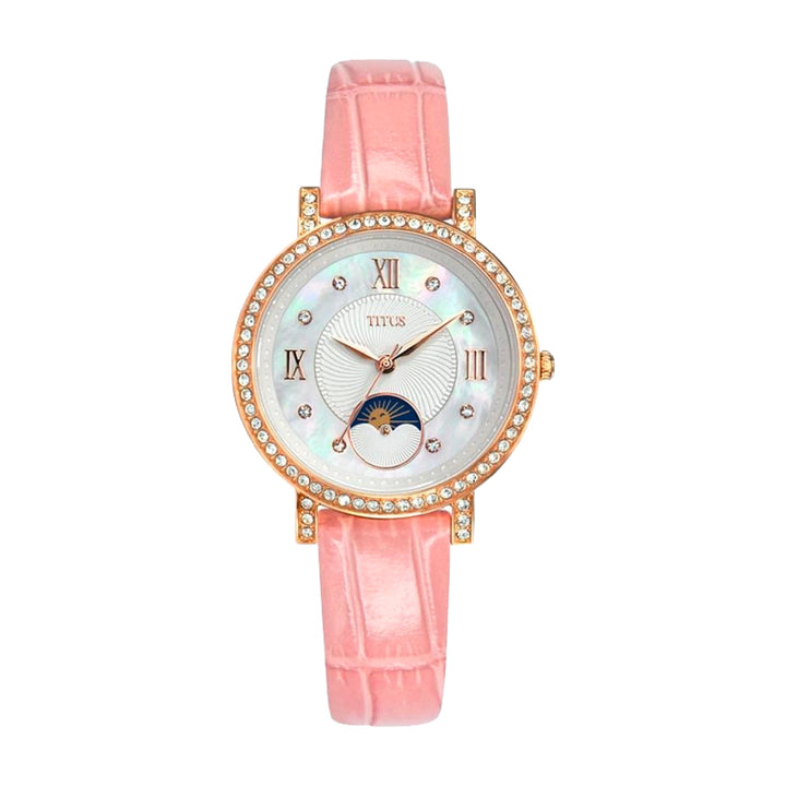 SOLVIL ET TITUS CHANDELIER W06-03261-006 3 HANDS WITH DAY NIGHT INDICATOR QUARTZ WOMEN WATCH