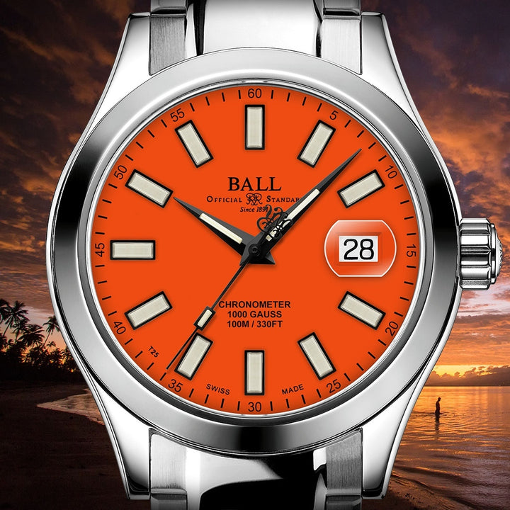 BALL ENGINEER III NM9026C-S39CJ-OR MARVELIGHT CHRONOMETER MEN WATCH