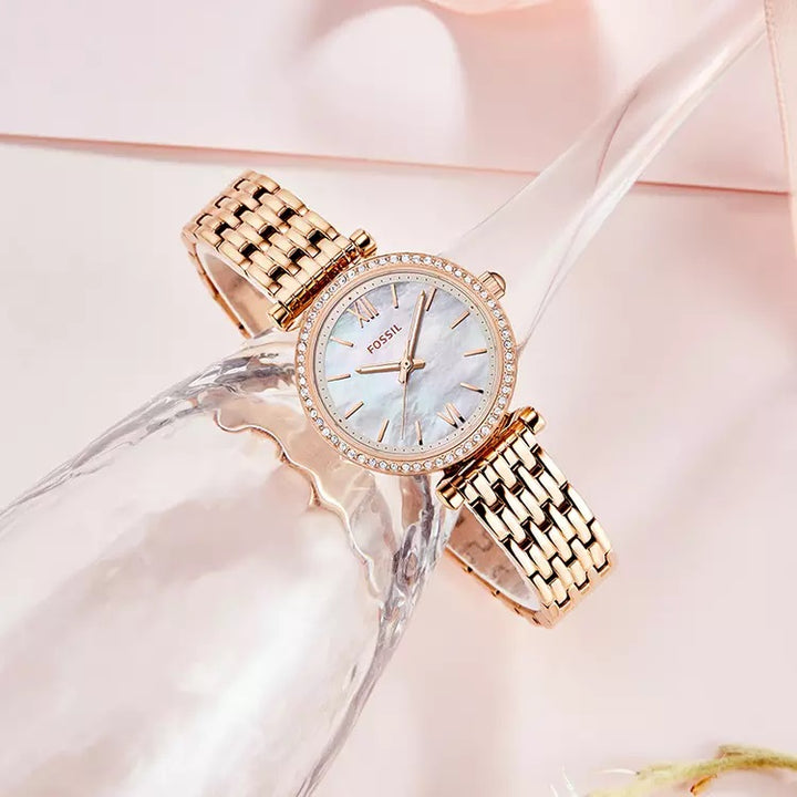 FOSSIL ES4648 CARLIE MINI 3 HANDS QUARTZ WOMEN WATCH
