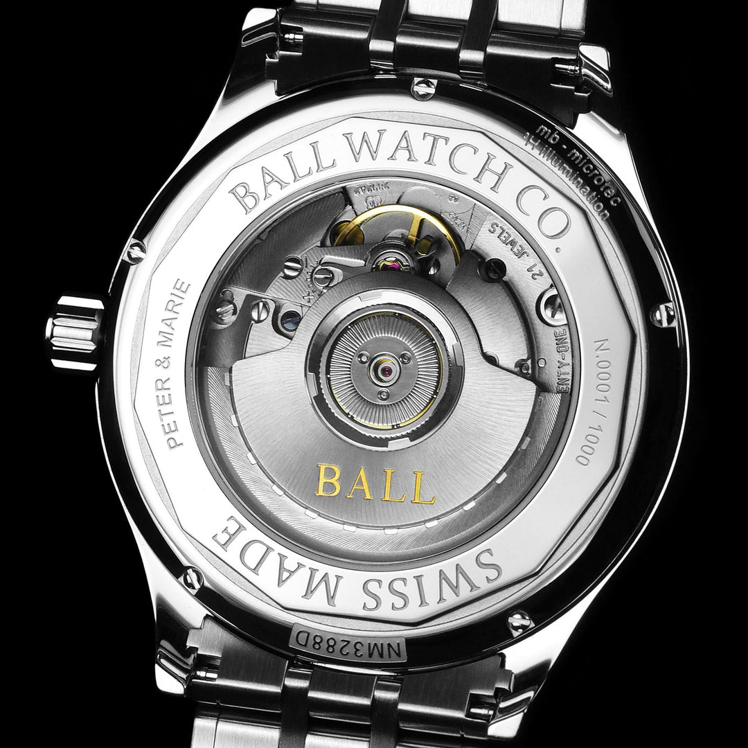 BALL TRAINMASTER NM3288D-SJ-WH LIMITED EDITION STANDARD TIME 135TH ANNIVERSARY MEN WATCH