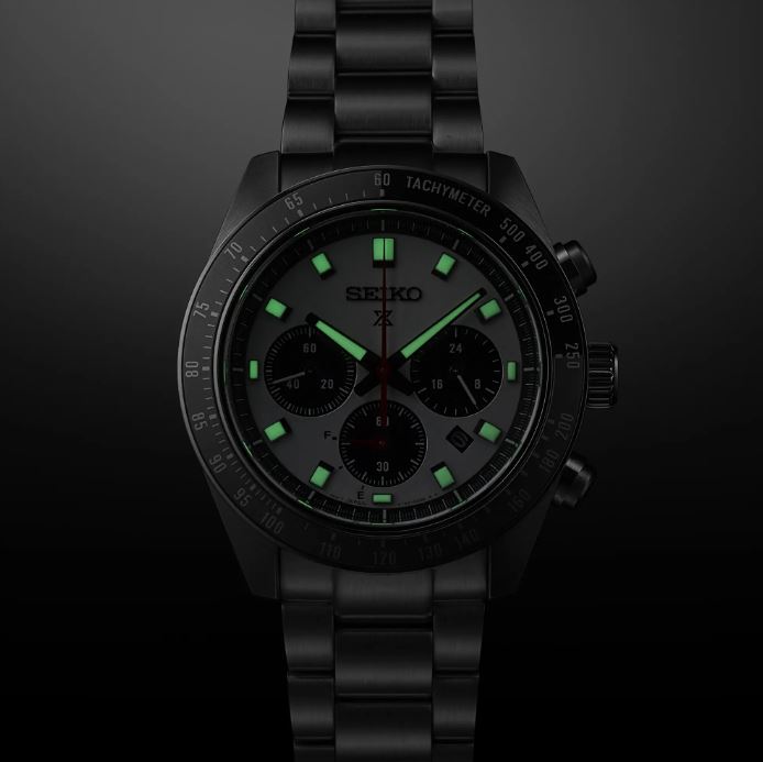 Seiko Speedtimer SSC911P1 with V192 solar chronograph movement and 6-month power reserve