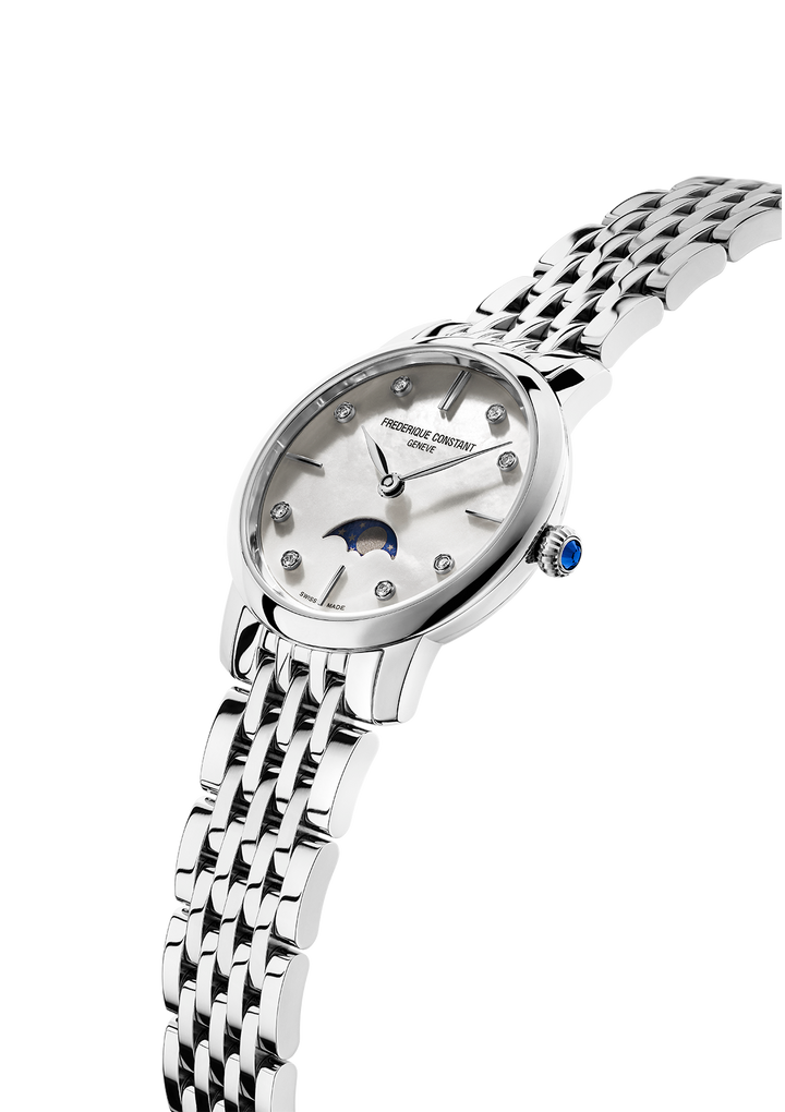 FREDERIQUE CONSTANT FC-206MPWD1S6B SLIMLINE LADIES MOONPHASE